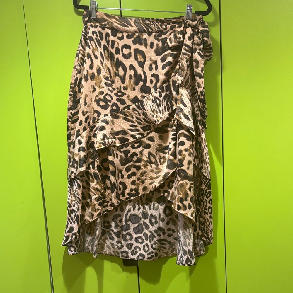 RACHEL Rachel Roy Animal Print Midi Skirt - Sample